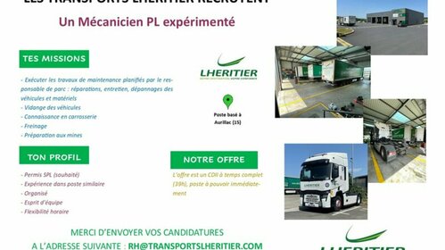 MECANICIEN POIDS LOURD EXPERIMENTE 